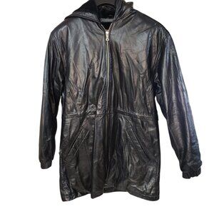 Wilsons Leather Women's Vintage Leather Coat Black Size M